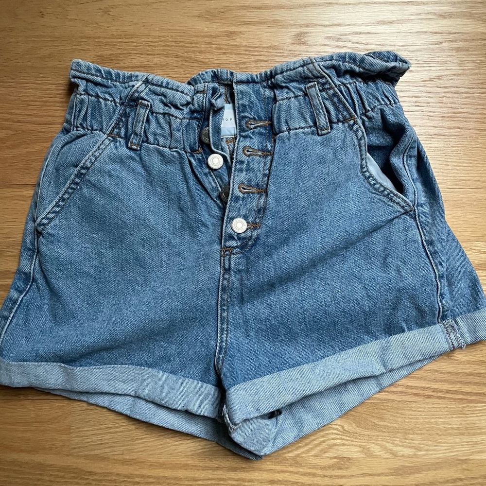 Topshop mom jean shorts